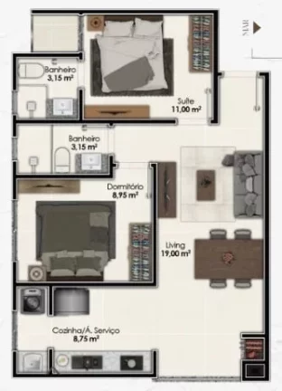 Imagem Torres de Málaga - Residencial - Apartamento à venda no bairro Morretes - Itapema/SC