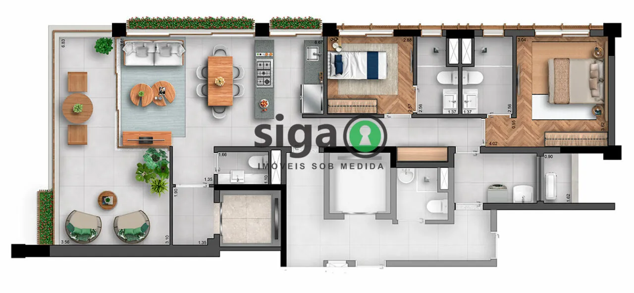 Imagem Apartamento para venda no Itaim 02 suítes, São Paulo - SP