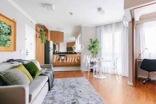 Imagem Flat disponível para venda no Bela Cintra Stay by Atlantica Residences, com 48,40m², 2 dormitórios e 1 vaga