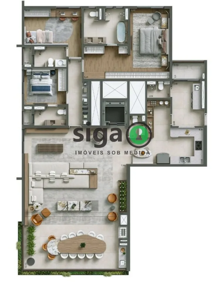Imagem Apartamento para venda em Moema 04 suítes, São Paulo - SP
