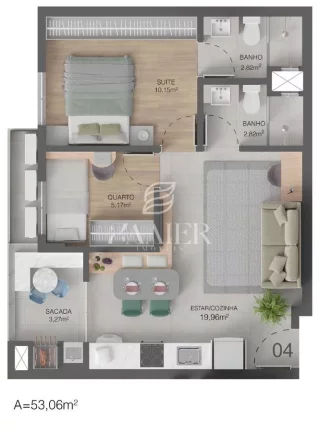 Imagem Apartamento com 2 quartos à Venda, Anita Garibaldi - Joinville