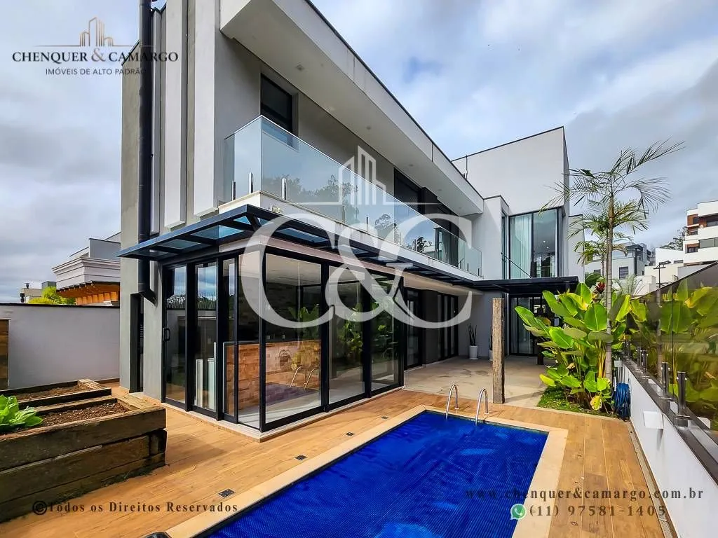 Imagem Casa à venda no Brisas da Mata Jundiaí, 283m², elevador, 3 suítes e piscina aquecida