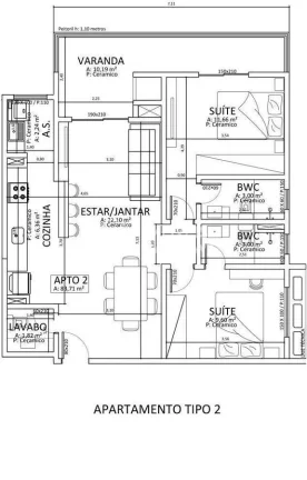 Imagem APARTAMENTO 2 QUARTOS A VENDA FAZENDA - ITAJAI/SC