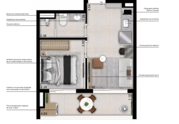 Imagem HOME PERDIZES - THINK - Studio R de 30m², próximo às estações de metrô Barra Funda e Sumaré!