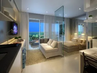 Imagem Apartamento à Venda no Brooklin Paulista - 1 quarto, 1 banheiro, 1 vaga de garagem - 33,00 m² - Condomínio Cosmopolitan High Garden