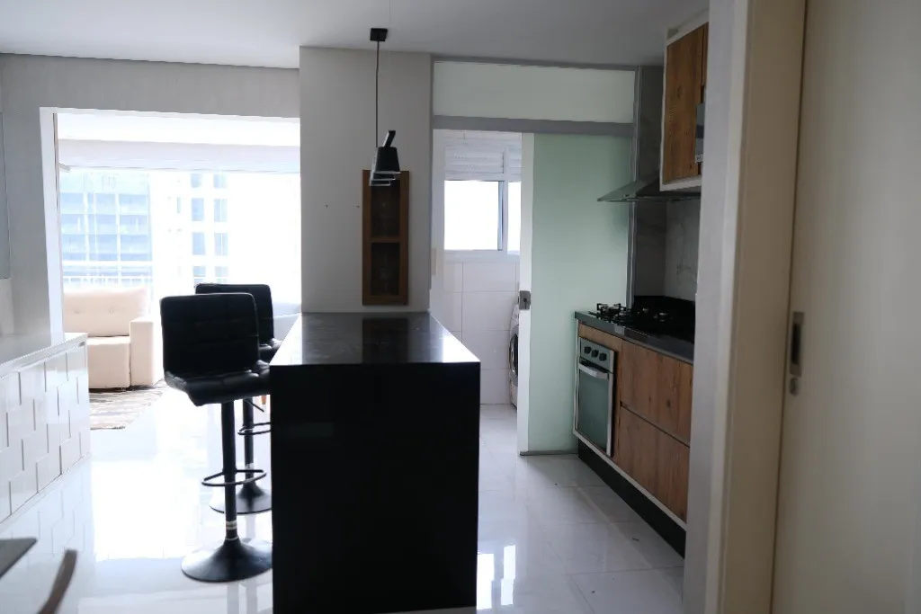 Imagem Apartamento de luxo na Vila Nova Conceição, SP - 1 quarto, 1 suíte, 1 vaga, 57m² - Condomínio Horizonte JK Vila Olímpia SP.