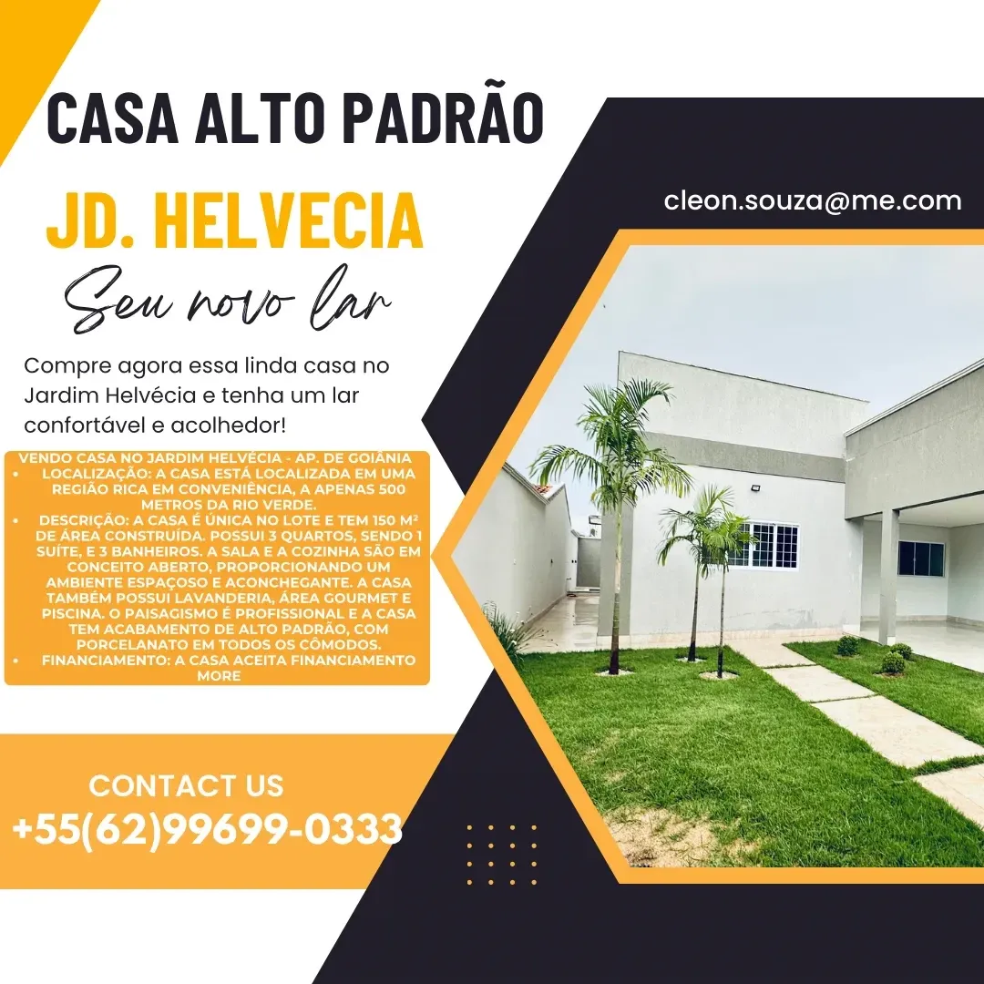Foto do imóvel: Casa com 3 Quartos à Venda, 149 m² em Jardim Helvécia - Aparecida de Goiânia em Avenida Caraiba
