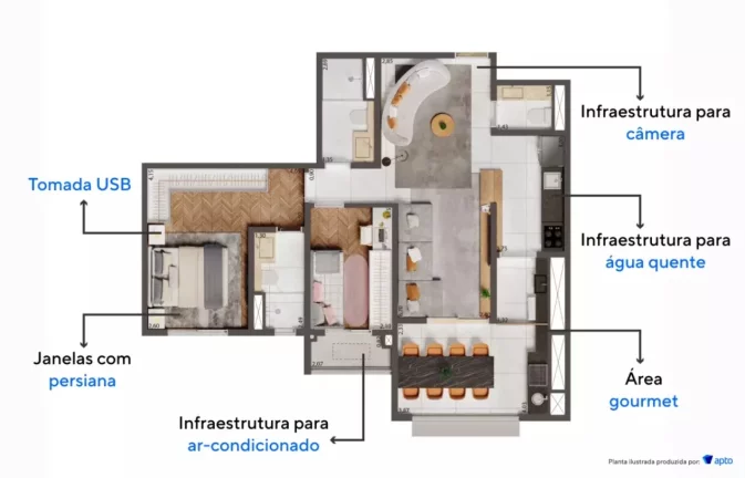 Imagem PALAZZO MOOCA - CYRELA - Apto de 75m², em ótima localização, próximo ao Mooca Plaza Shopping!