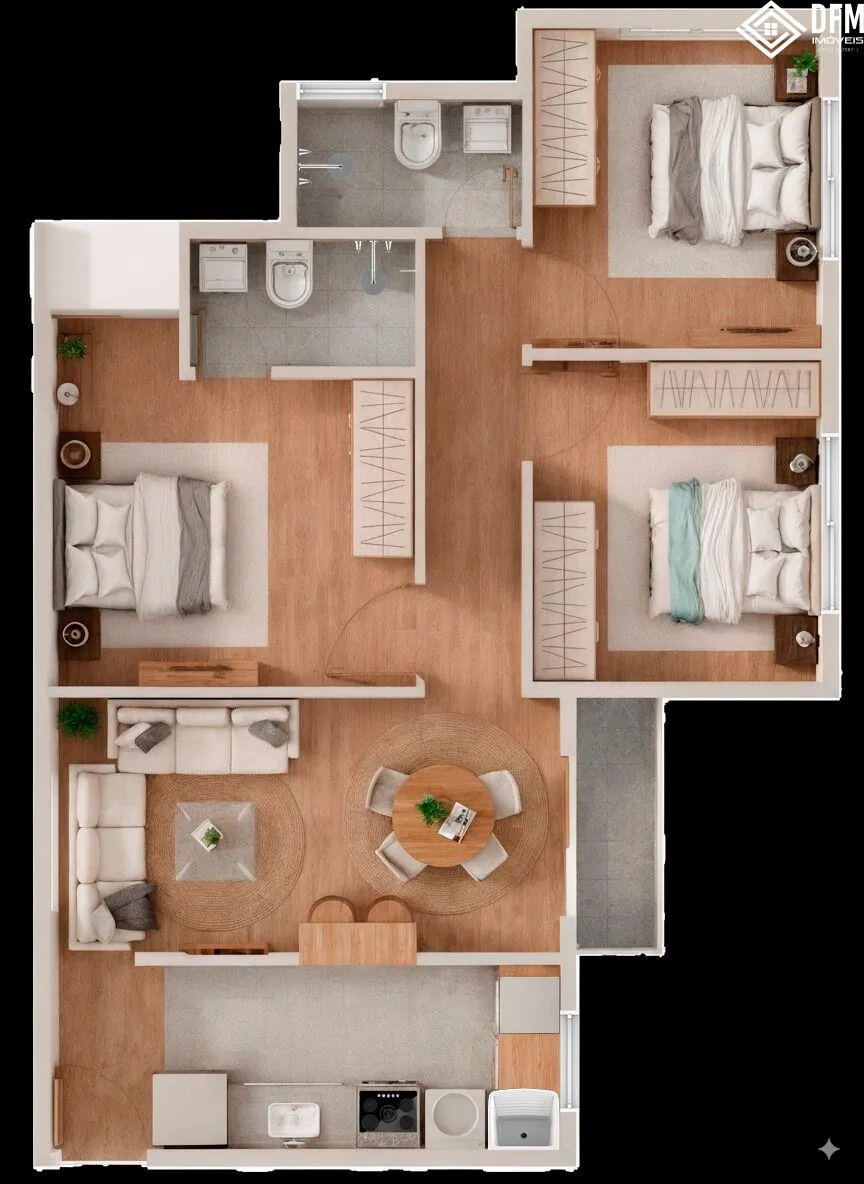 Imagem Apartamento com 3 Dormitorio(s) localizado(a) no bairro Vila Paulista em Mogi das Cruzes / Mato Grosso do Sul Ref.:80965326