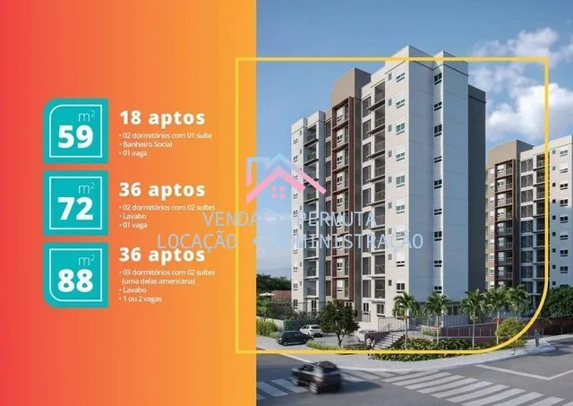 Imagem Apartamentos à venda Residencial Vallis - Área útil 59,94 e 88,78 m2 com 2 e 3 dormitórios - Sendo 1