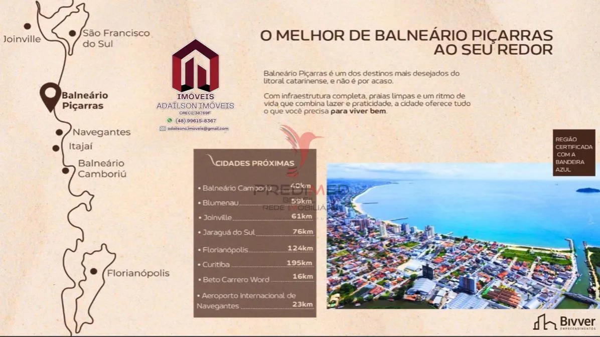 Imagem Apartamentos 1 Quarto , 33m2 e 2 Dorm 58m2 no Bivver Residence Em Piçarras SC BRASIL