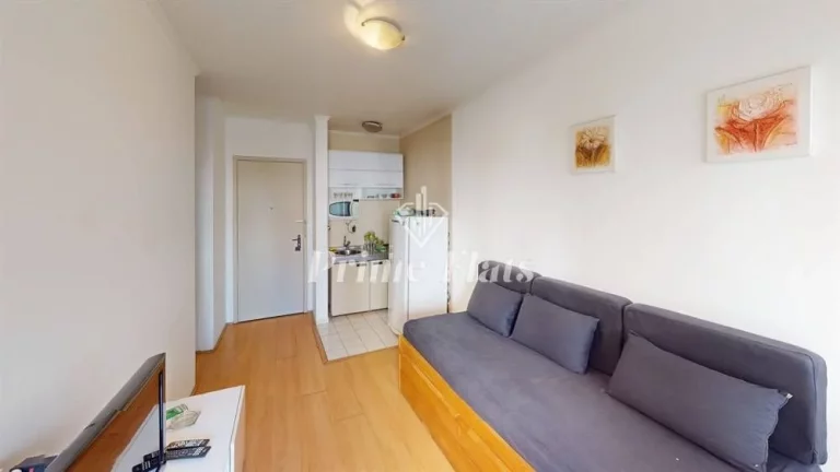 Imagem Flat disponível para locação no Condomínio Moema Top Life, com 36m², 1 dormitório e 1 vaga de garagem