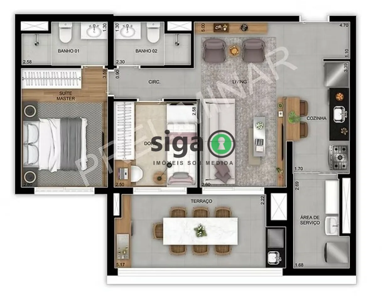 Imagem Apartamento a Venda com 2 quartos na Vila Mascote / Jardim Prudencia
