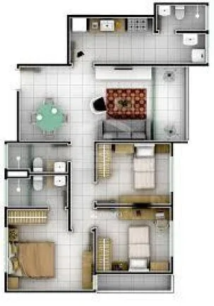 Imagem Apartamento 3 dormitórios para Venda, MONTE CASTELO, 3 dormitórios, 1 suíte, 2 banheiros, 2 vagas