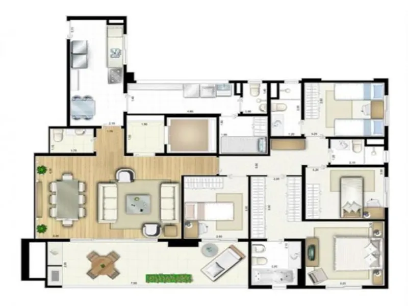 Imagem Cobertura de Luxo no Condomínio Humanari Brooklin São Paulo - 4 quartos, 3 suítes, 4 banheiros, 3 vagas, 305m².