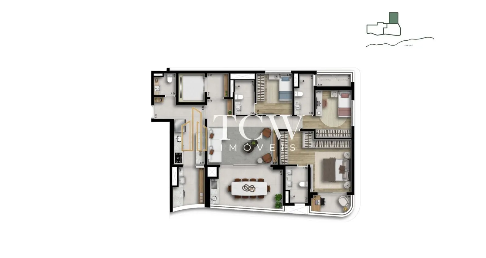 Imagem Apartamentos à Venda em Perdizes | 3 Suítes e 4 Dormitórios | 127 a 216 m² | São Paulo/SP
