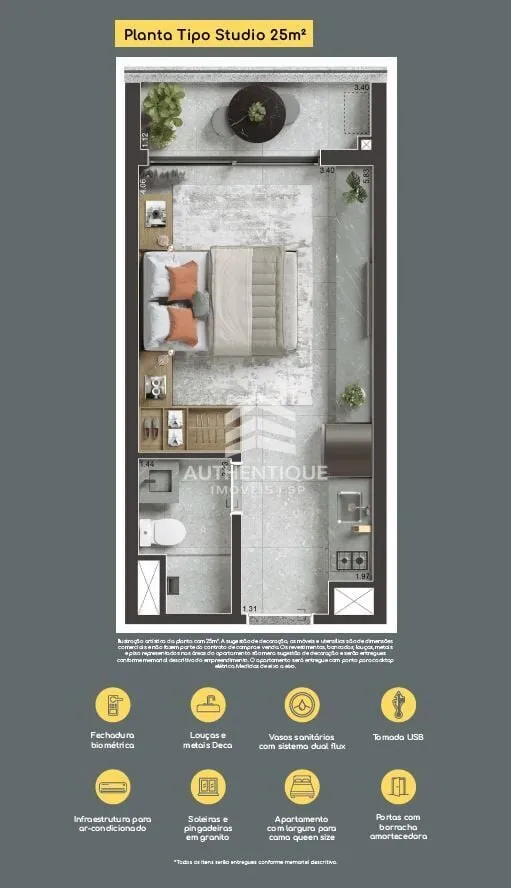 Imagem TODAY FARIA LIMA VILA OLIMPIA - Apartamento Studio no bairro Vila Olímpia à venda