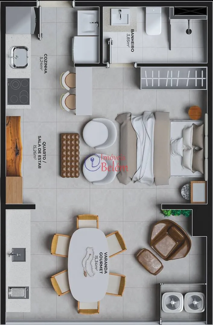 Imagem Imóveis Belém vende Skye Tower Studio de 39m² no Umarizal