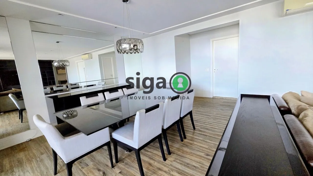 Imagem Apartamento alto padrão de 223 m2 para locação, mobiliado, com 4 quartos e 4 vagas na Vila Andrade