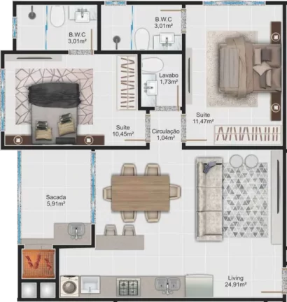 Imagem Vila do Sol Residence - Apartamento à venda no bairro Morretes - Itapema/SC