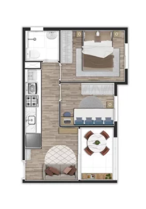 Imagem MUNDO APTO FREGUESIA - Apto 34m², 2 dorms, varanda, em excelente localização da zona norte de SP!!