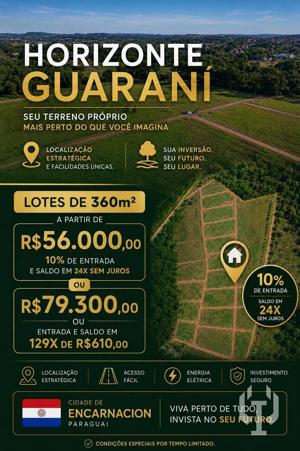 Foto do imóvel Lotes de terreno a venda em Encarnacion no Paraguai