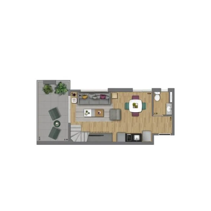 Imagem apartamento 1 dormitório em São Paulo, Citizen Paulista Residencial São Paulo, apartamento 1 quarto em São Paulo SP, comprar apartamento 1 dormitório
