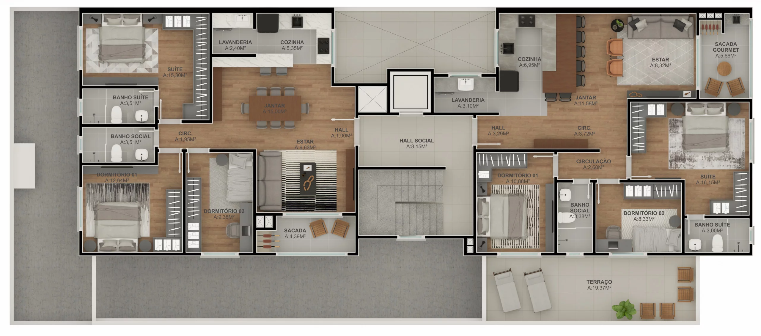 Imagem Apartamento 3 quartos sendo 1 suíte para venda no bairro Santa Catarina em Caxias do Sul