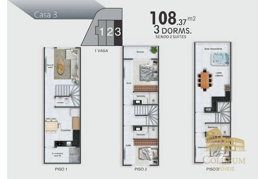 Imagem Casa à venda por R$ 740.000,00 - Caiçara. - Praia Grande/SP