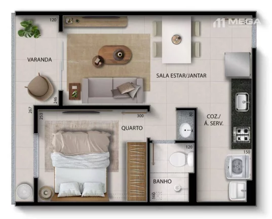 Imagem Apartamento com 2 dormitórios à venda, 45 m² por R$ 465.000 - Vila Velha/ES