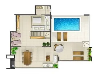 Imagem Apartamento de 2 quartos e 1 suíte no Condomínio Alegre Gran, Santa Paula, São Caetano do Sul-SP: 84m², 2 banheiros, 2 vagas. Venda ou locação.