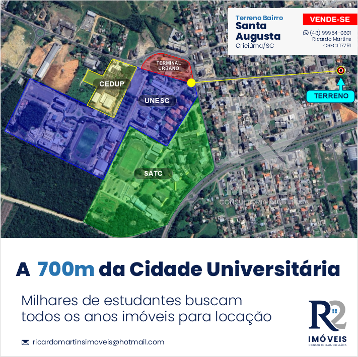 Imagem Terreno à Venda, 573 m² em Pinheirinho - Criciúma