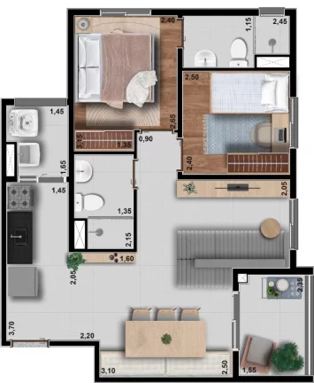 Imagem ÁTRIO SÃO PAULO - VITTA RESIDENCIAL - Studio de 38m², a 5 min da futura estação da Freguesia do Ó!
