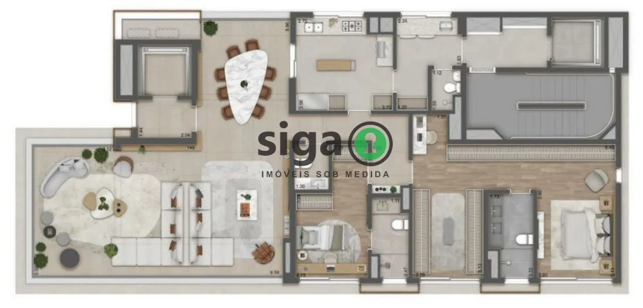Imagem Apartamento para venda no Jardins com 3 quartos