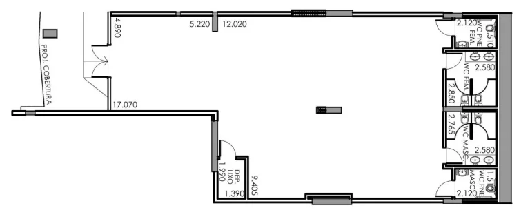 Imagem Loja com 175m² para locação em Conceição.