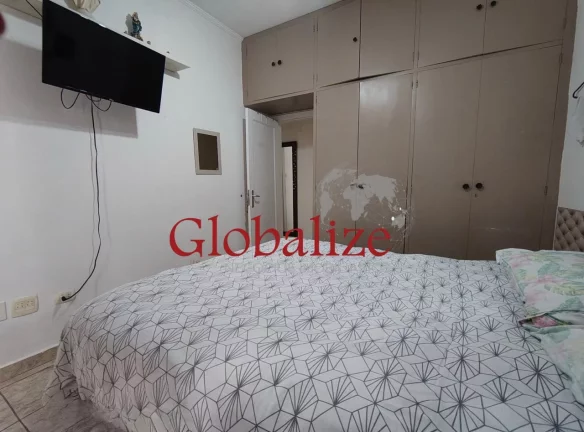 Imagem Apartamento à venda com 77m², 2 quartos, 2 banheiros, varanda frente mar por R$555.000,00 na Aparecida em Santos