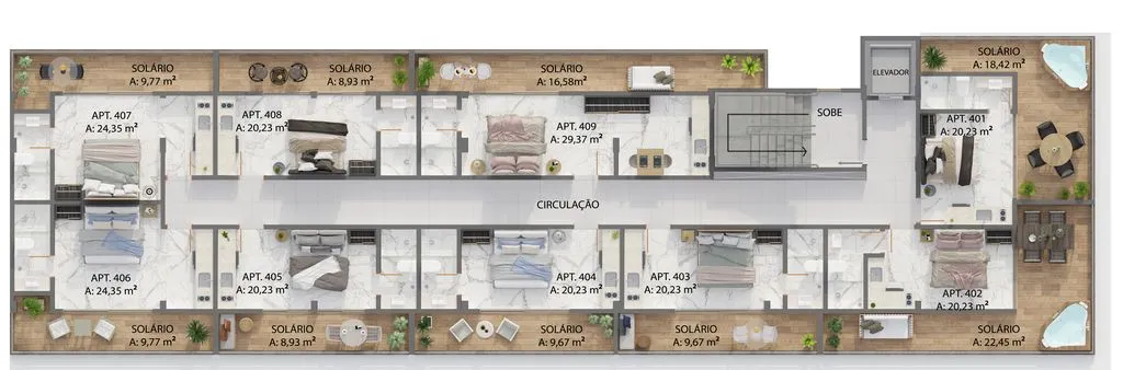 Imagem Flat beira-mar no Lauramar em Cabo Branco, ideal para casais, alto padrão e investidores com foco em alta rentabilidade.
