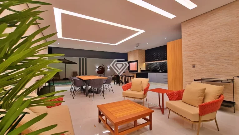 Imagem Sobrado 4 Suítes + Home, 400 m² c/ lazer à Venda no Condomínio Mirante do Lago