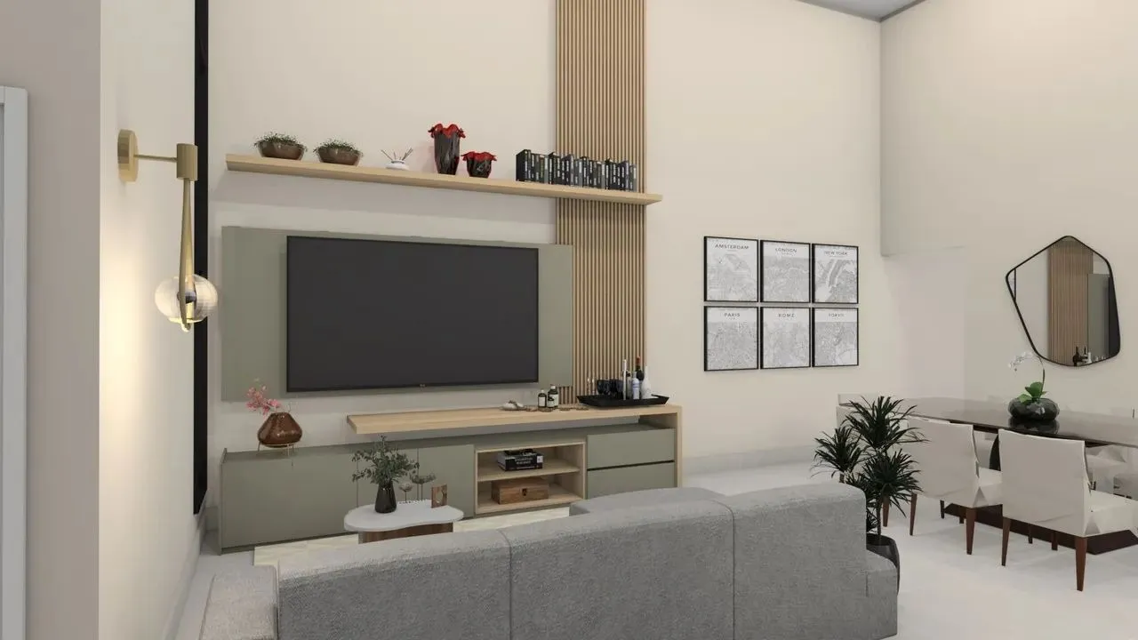 Imagem Casa de alto padrão no Jardim Residencial Renascence: 3 quartos, 3 suítes, 3 salas, 5 banheiros, 4 vagas de garagem, 190m². Venha conferir!