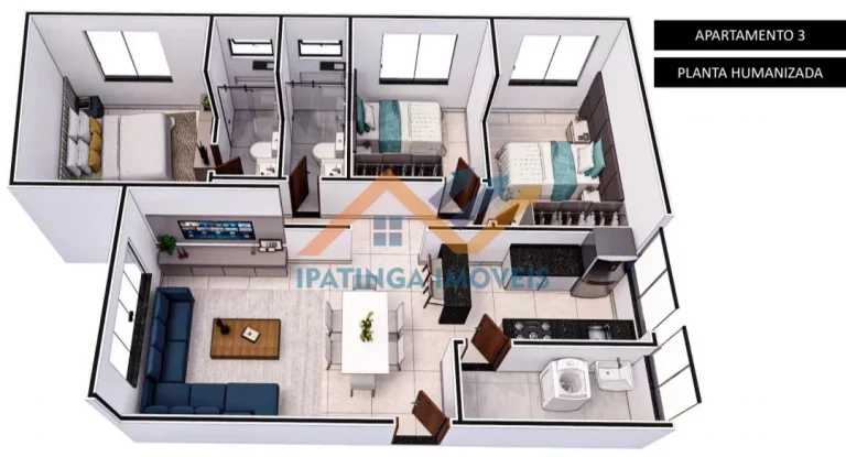 Imagem Apartamento de 3 quartos e 1 vaga de garagem no Residencial Bethania