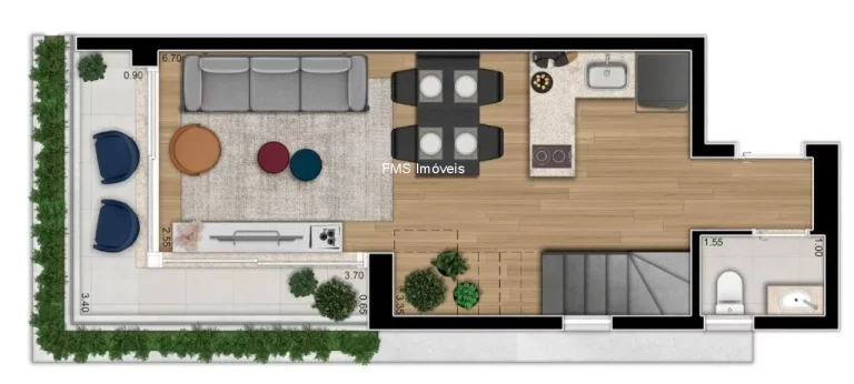 Imagem Duplex com 61m²em Moema.Cyrela For You Moema: Descubra o Apartamento Cyrela dos Seus Sonhos em Moema com a Qualidade Cyrela!