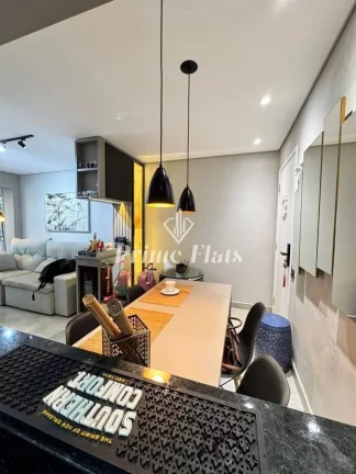 Imagem Flat disponível para locação no Saint Charles Residence Service na Vila Nova Conceição, com 42m², 1 dormitório e 1 vaga