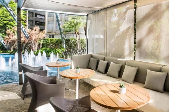 Imagem Flat disponível para venda no Meliá Jardim Europa no Itaim Bibi, com 29m², 1 dormitório e 1 vaga