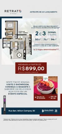 Imagem Apartamento com 3 Quartos à Venda, 50 m² em Santo Amaro - São Paulo