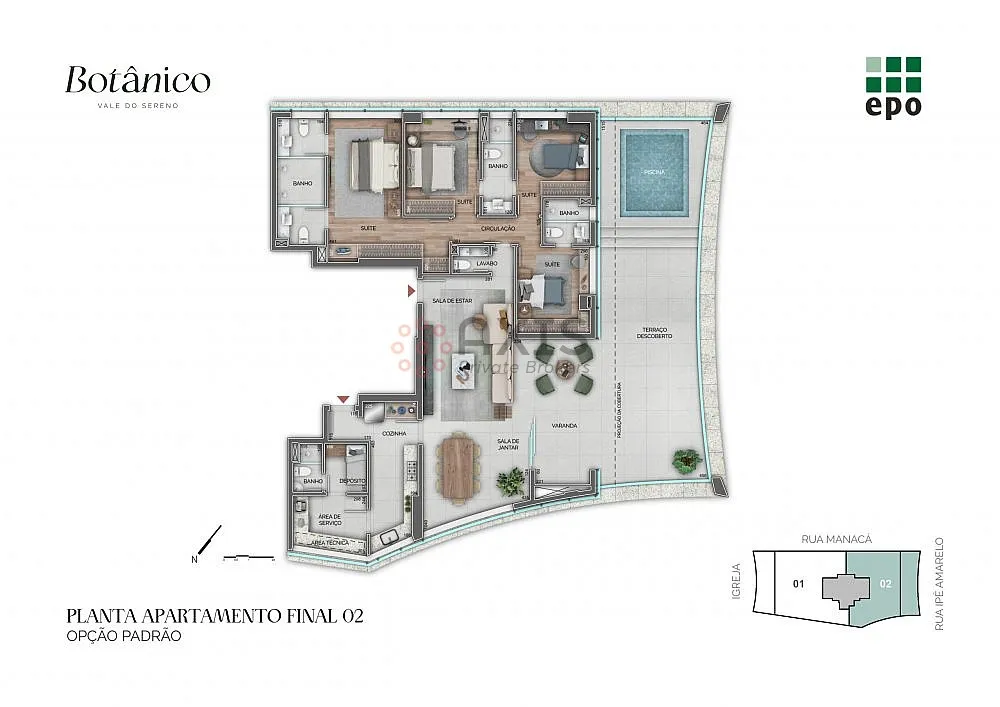 Imagem Apartamento 4 quartos no Vale do Sereno - Lazer completo