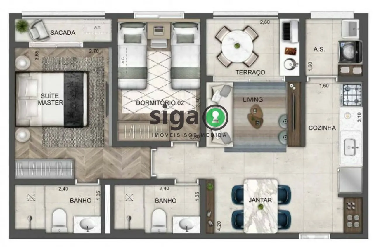 Imagem Apartamento para venda no Butantã 02 dormitórios, São Paulo - SP