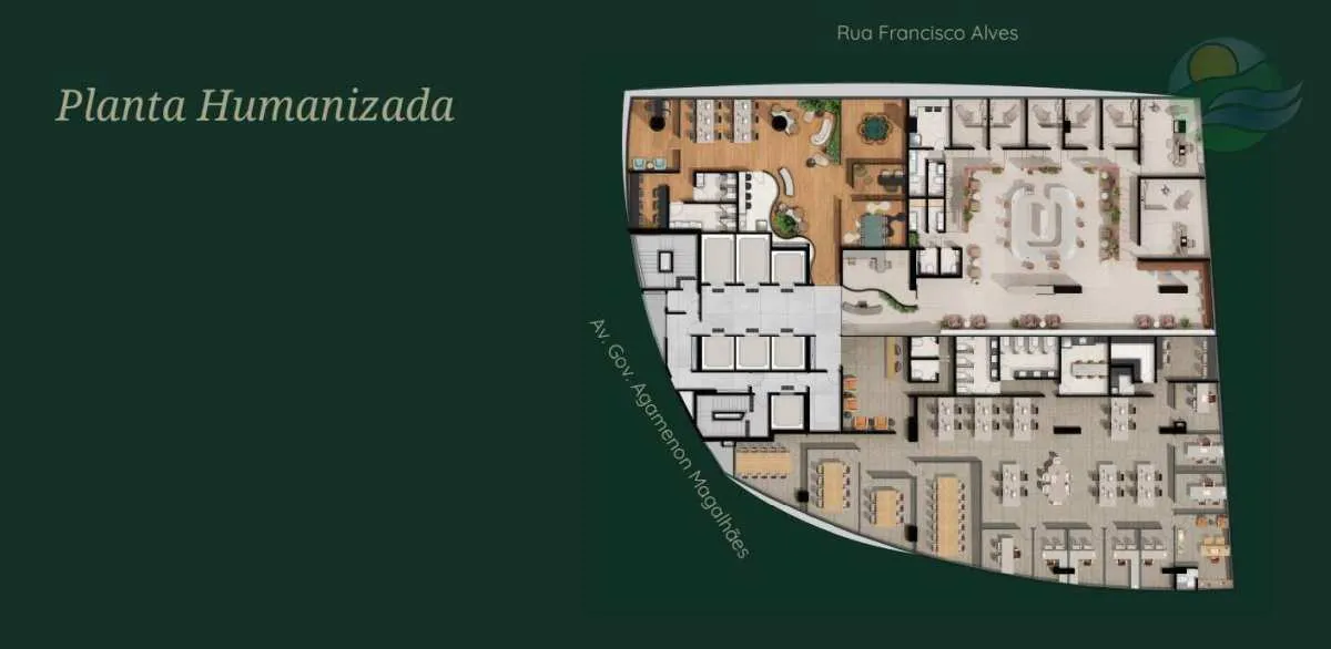 Imagem Sala para venda com 1.100m2, Empresarial Marie Curie, Ilha do Leite, Recife.
