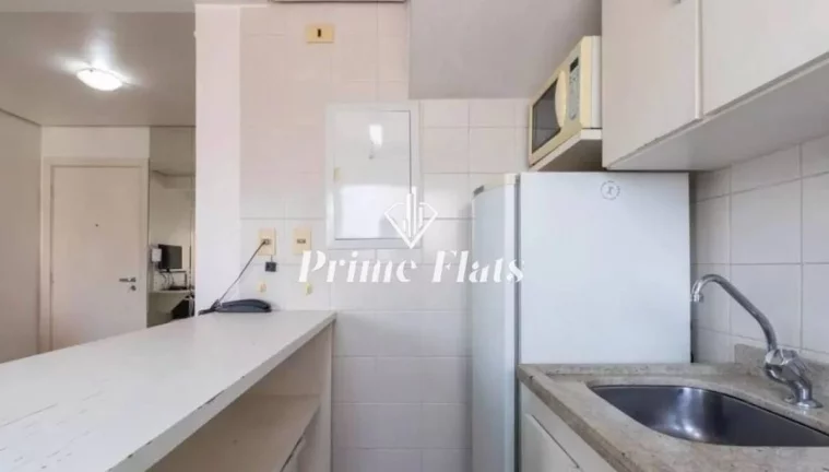 Imagem Flat disponível para venda no International Duplex Residence em Moema, com 42m², 1 dormitório e 1 vaga de garagem