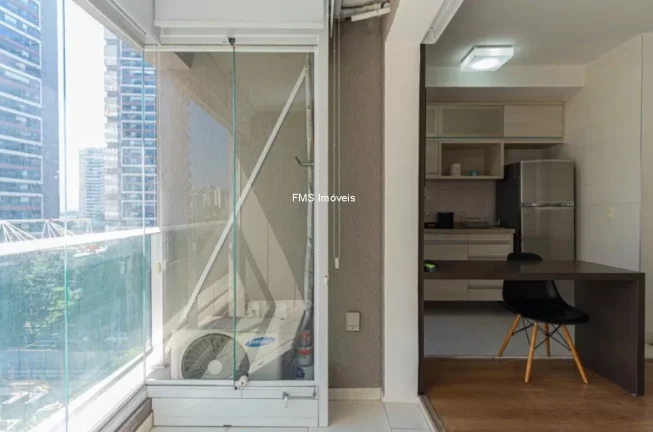 Imagem Studio para locação no Brooklin com 1 suíte, 1 banheiro, 1 vaga, 33m².