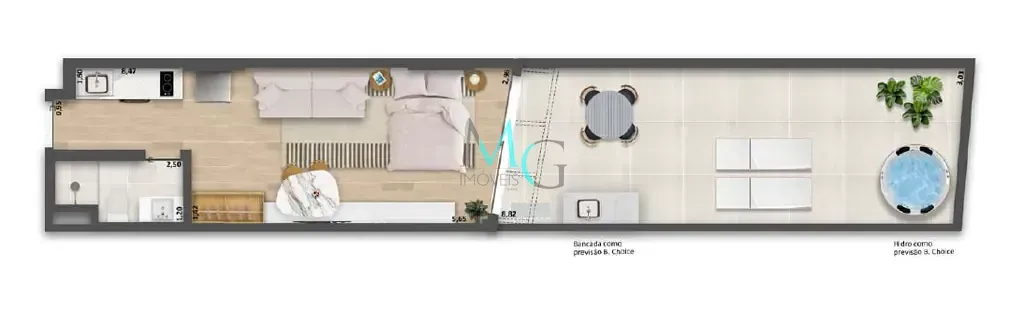 Imagem Studio à venda 1 Quarto 65.1M² Copacabana Rio de Janeiro - RJ | Be in Rio Tonelero